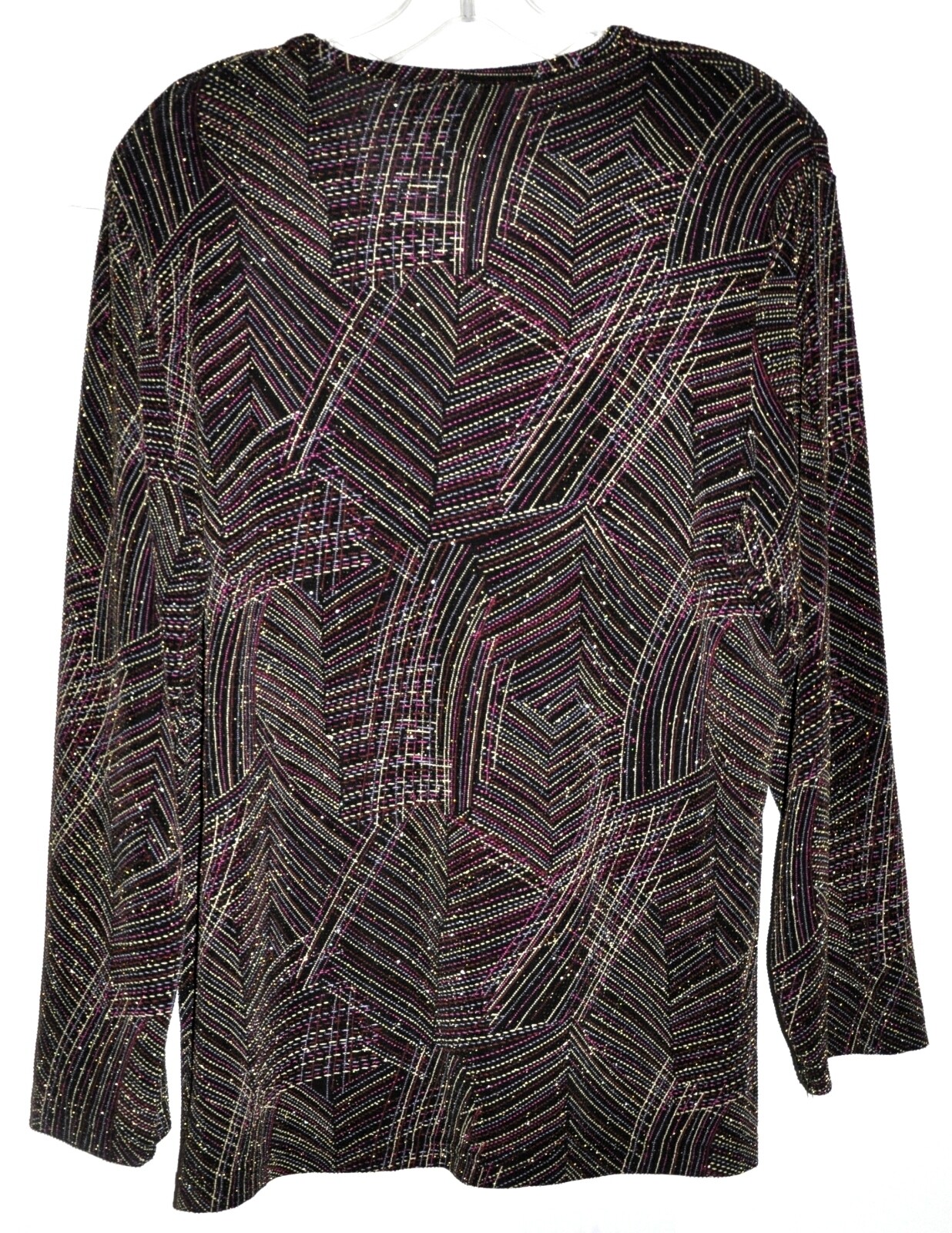 Notations Textured Shimmer Thread Long Sleeve Blo… - image 3