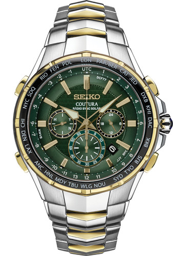 Seiko Coutura Radio Sync Solar Chronograph 10 ATM 44.5mm Men's Watch SSG022