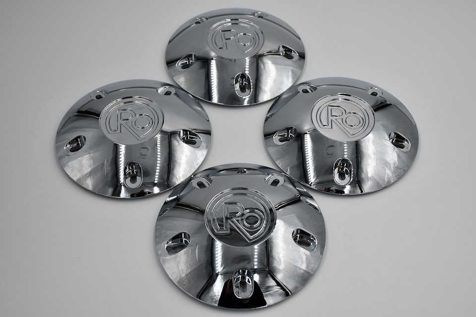 Set 4 Chrome Replacement Ro Center Caps Fit Any Wheel 5x4.5 5x4.75 5x5