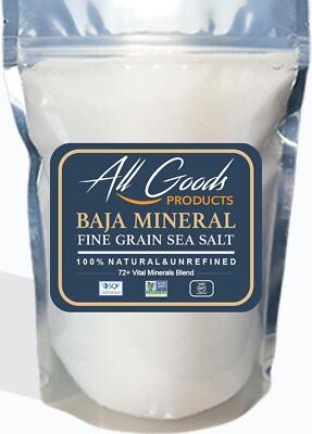 Baja Gold Mineral Sea Salt Natural Grain Crystals 8 Oz. Bag