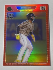 ETHAN SALAS 2024 Leaf Pro Set Metal Limited Edition #PSG96 Red XRC 9/89 (F4)