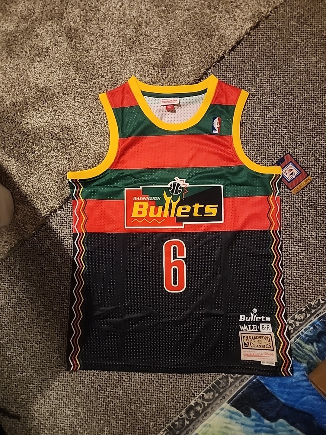 Wale X Washington Bullets Mens Medium NWT Stitched Jersey