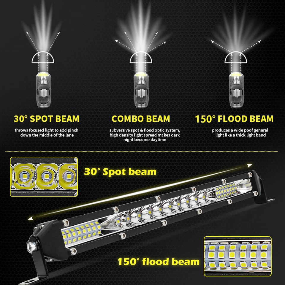 For 2017-2023 Can-Am Maverick Max X3 Roof 50'' 300W  LED Light Bar Combo Beam - Image 4 of 4