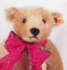 Steiff Teddy Bear Margaret Strong 0155/32 Golden Mohair Button Tag 12in 1984