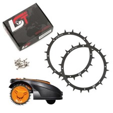 2x Ø 200mm Pointes Tondeuse-Robot Tondeuse Raderweiterung Noir pour Viking M 422