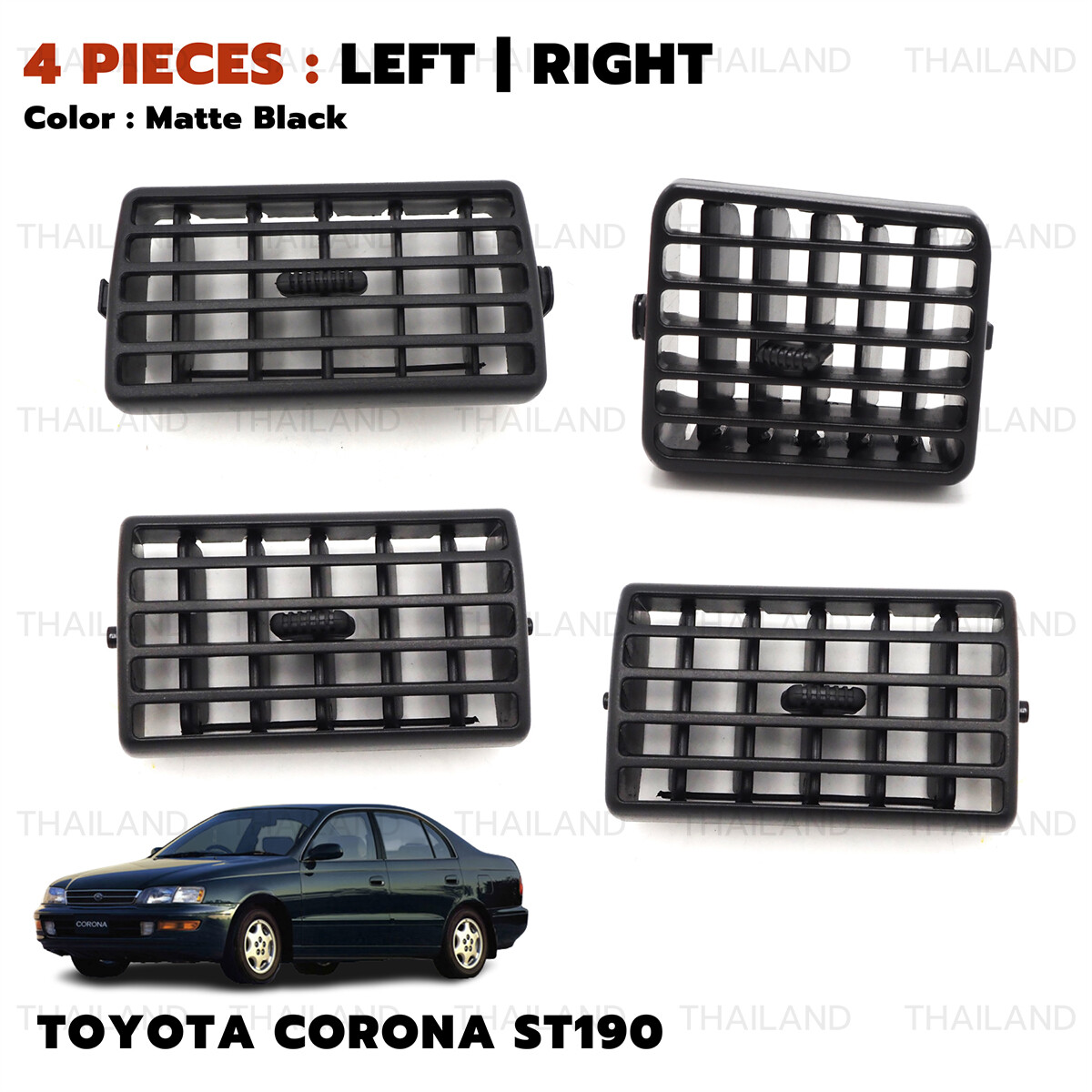 O.ha.na Set Air Vent Ventilator Grill Grille For Toyota Corona ST190