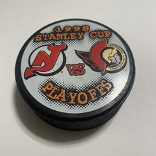 NJ Devils vs Ottawa Senators 1998 NHL Stanley Cup Playoffs Match-up Hockey Puck