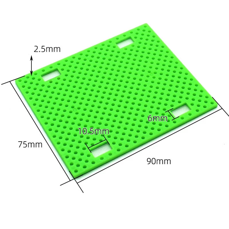 2pcs 90*75mm Plastic Plate Model Fix Diy Frame Breadboard Car Truck Robotic Part - Image 2 of 4