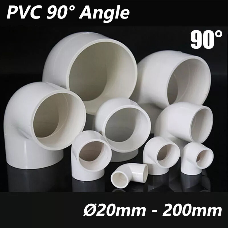Conector de acoplamiento de tubería de PVC de codo de 90 grados blanco diámetro interior 20 mm - 160 mm