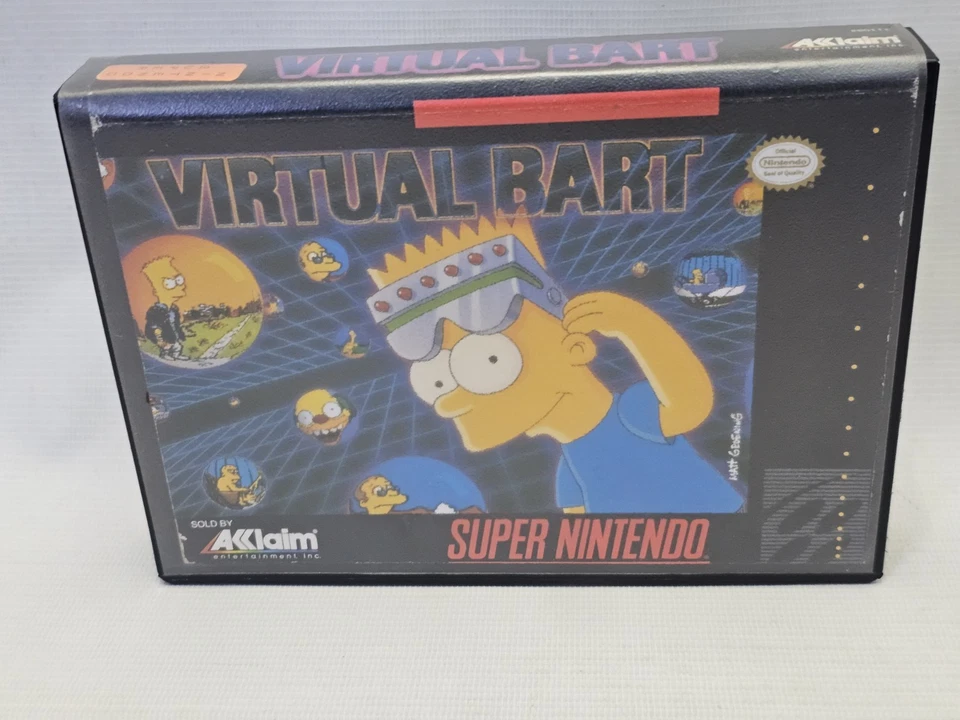 ВИРТУАЛЬНЫЙ БАРТ - без игры - коробка и вставить только жесткий чехол Super Nintendo snes SIMPSONS - Изображение 4 из 4