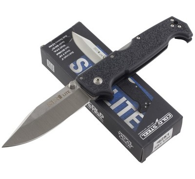 Cold Steel SR1 Lite Lockback Folding Pocket Knife Black CS62K1