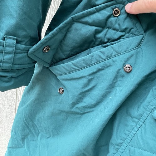 VTG LL Bean Womens PM Green Goose Down Parka Coat winter Removable Hoodie Long - Picture 7 of 22