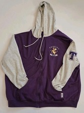 Vintage Disney Winnie the Pooh Tigger Varsity Sport Hoodie Zip Sweatshirt Purple