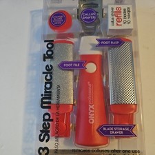 ONYX Professional Callus Free in 1-2-3 Foot File, Foot Rasp, Callus Shaver More