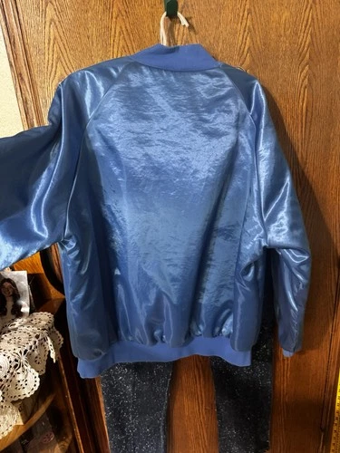 Vintage Jacket UNITED AIRLINES 777 Boeing Satin USA  XL 90s image 6