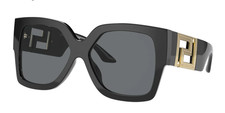 Image of Versace VE4402 Black grey Gold Woman man Oversize square Sunglasses