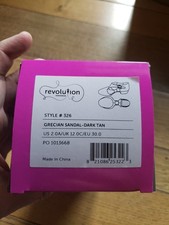 Revolution Dancewear Grecian Sandal Dark Tan Size 2.0A NEW In Box