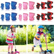 6Pcs/Set Brace Kids Cycling Skating Skateboard Elbow Knee Hand Wrist Guard Pads