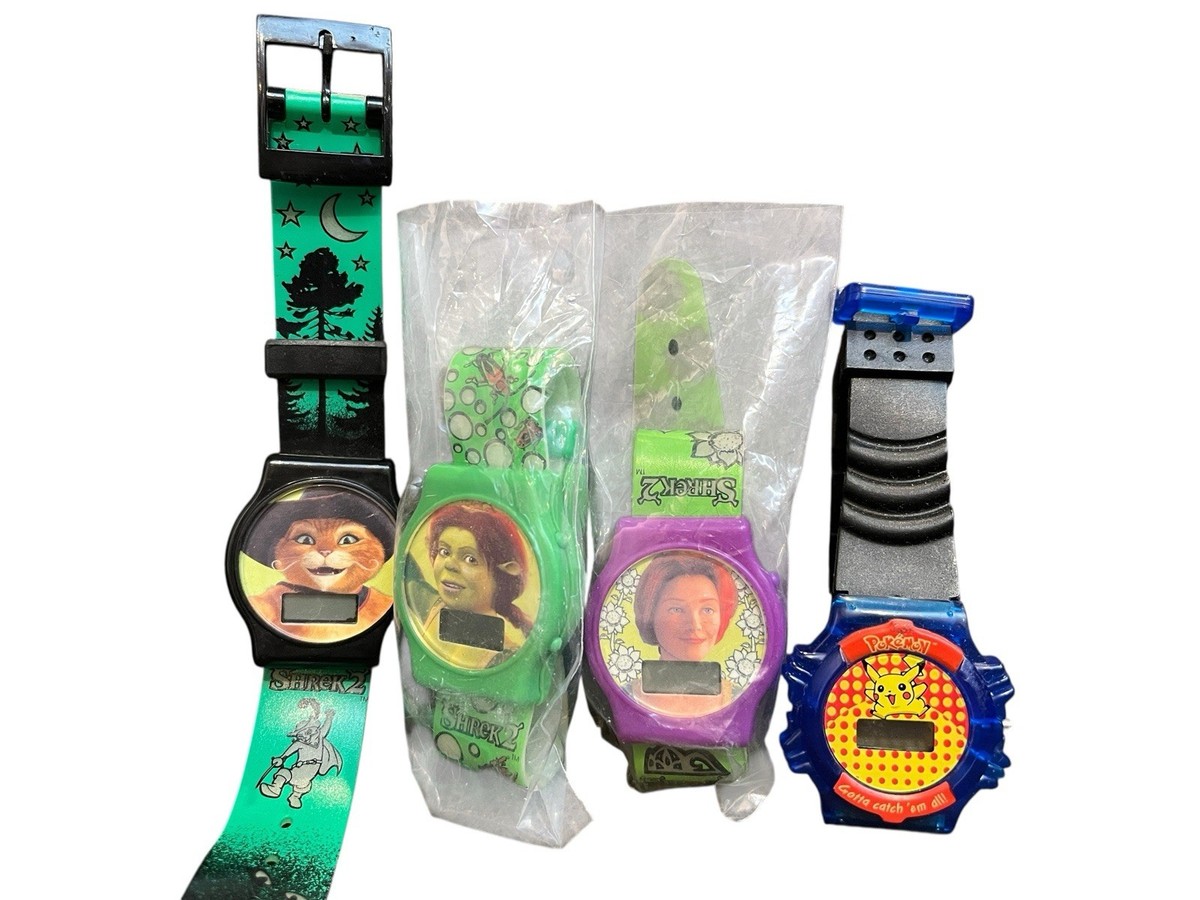Shrek 2 General Mills 4 Vintage Watch Lot Dreamworks 2004  display picture 2