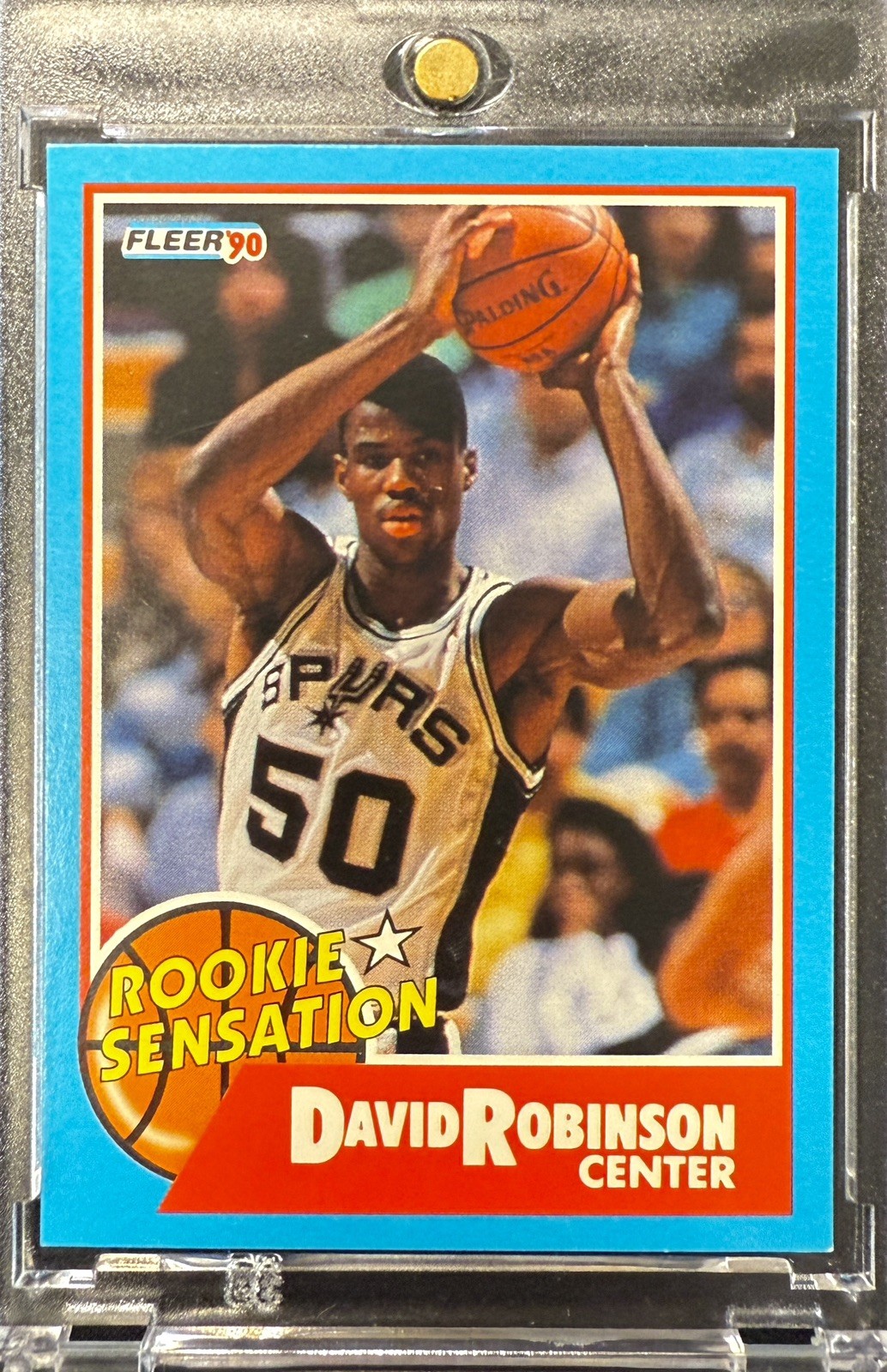 DAVID ROBINSON RARE ROOKIE SENSATIONS BLUE 1990 FLEER INVESTMENT CARD SPURS MINT