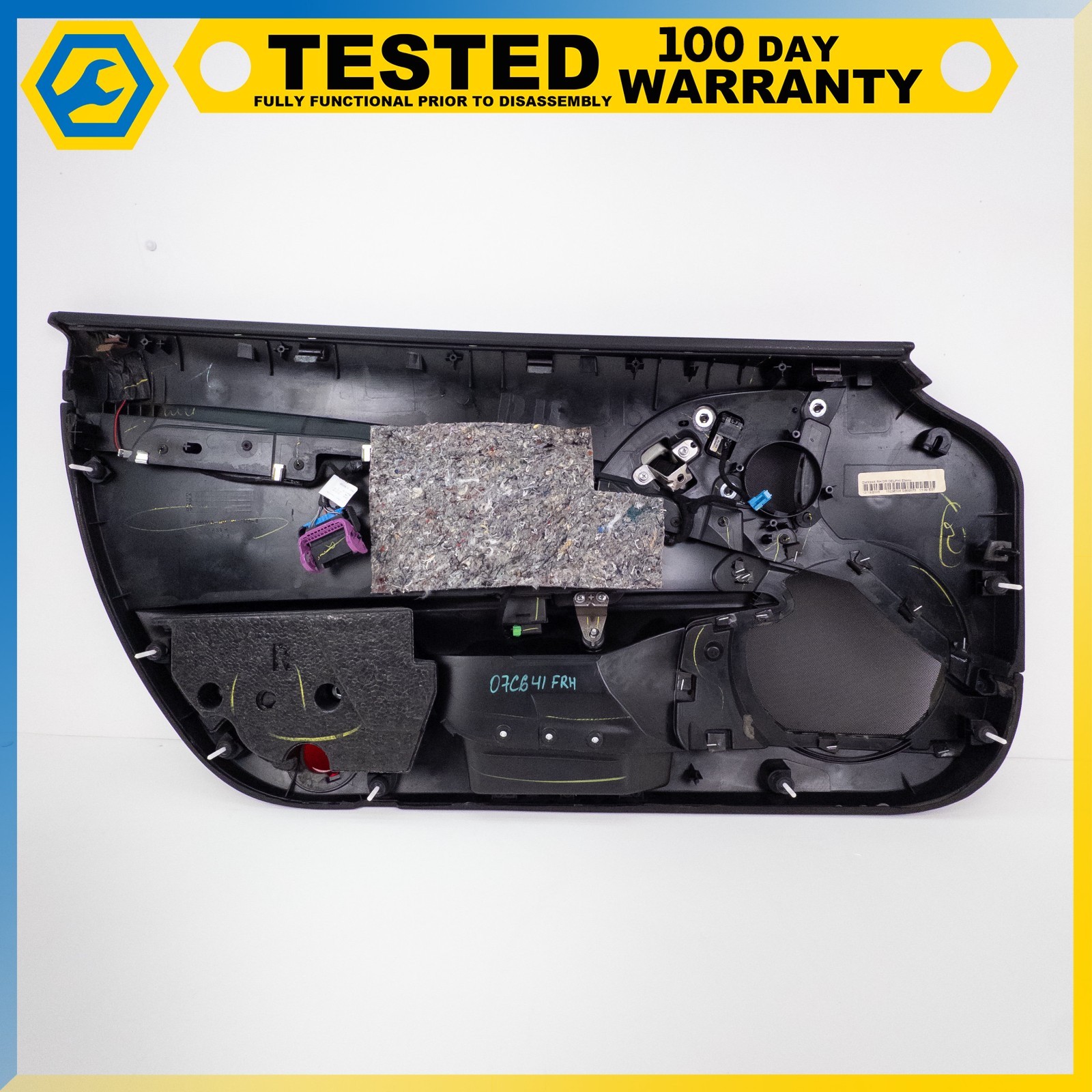 05-13 CHEVROLET CORVETTE C6 FRONT RIGHT SIDE INTERIOR DOOR PANEL BLACK OEM