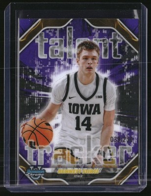 2025-26 Bowman #TT-14 Bennett Stirtz Talent Tracker Purple Refractor #/250