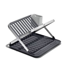 Oxo Compact Folding Dish Rack Gray Freestanding Dish Drying Rack Hand Wash
