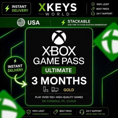 Microsoft Xbox Game Pass Ultimate 3 Month Membership