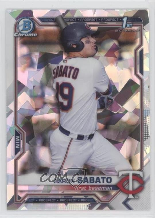 2021 Bowman Chrome Prospects Atomic Refractor Aaron Sabato #BCP-125 0wp8