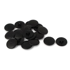 Screw Cap Covers - Star Head Pozi Drive - Black Press On Push Fit Large 17mm 100
