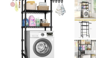 #ad Laundry Room Storage Organizer Over the Washer and Dryer Black U8 Mini $105.21
