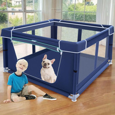 42X42 Inches Puppy Playpen with Gate, Dog Playpen for Puppies or Small Dogs, Dog