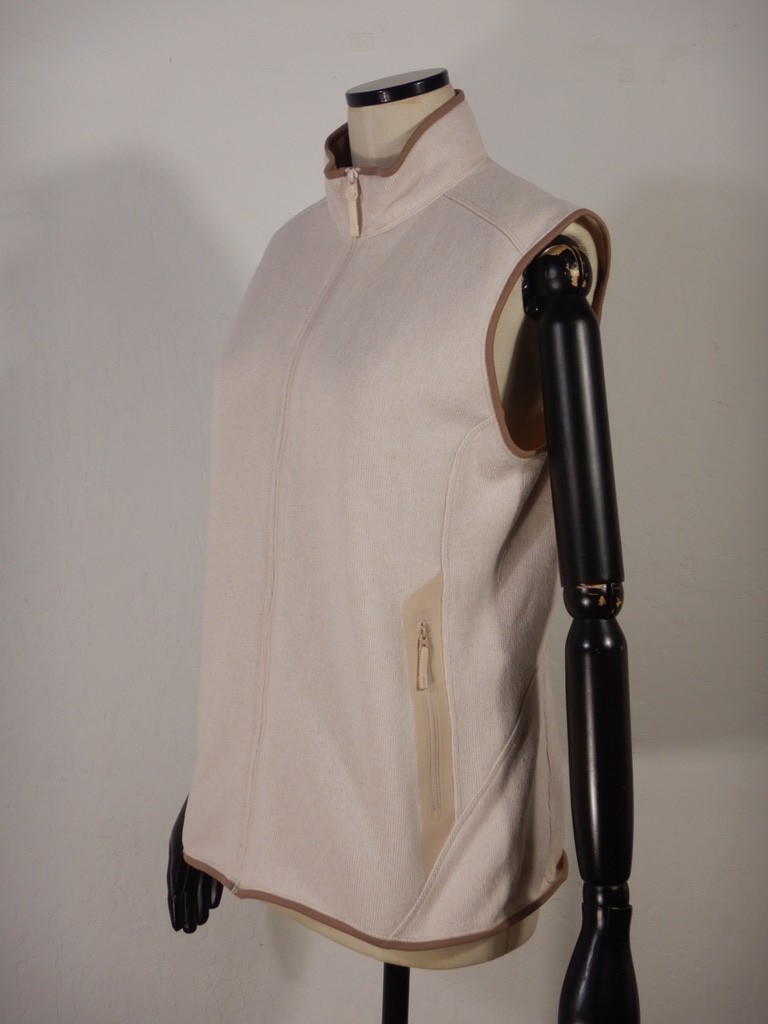 Arc'teryx Giubbotto donna COVERT giacca pile bianco sporco taglia GRANDE