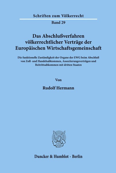 Das AbschlußVerfahren VöLkerrechtlicher VerträGe Der EuropäIschen...-image