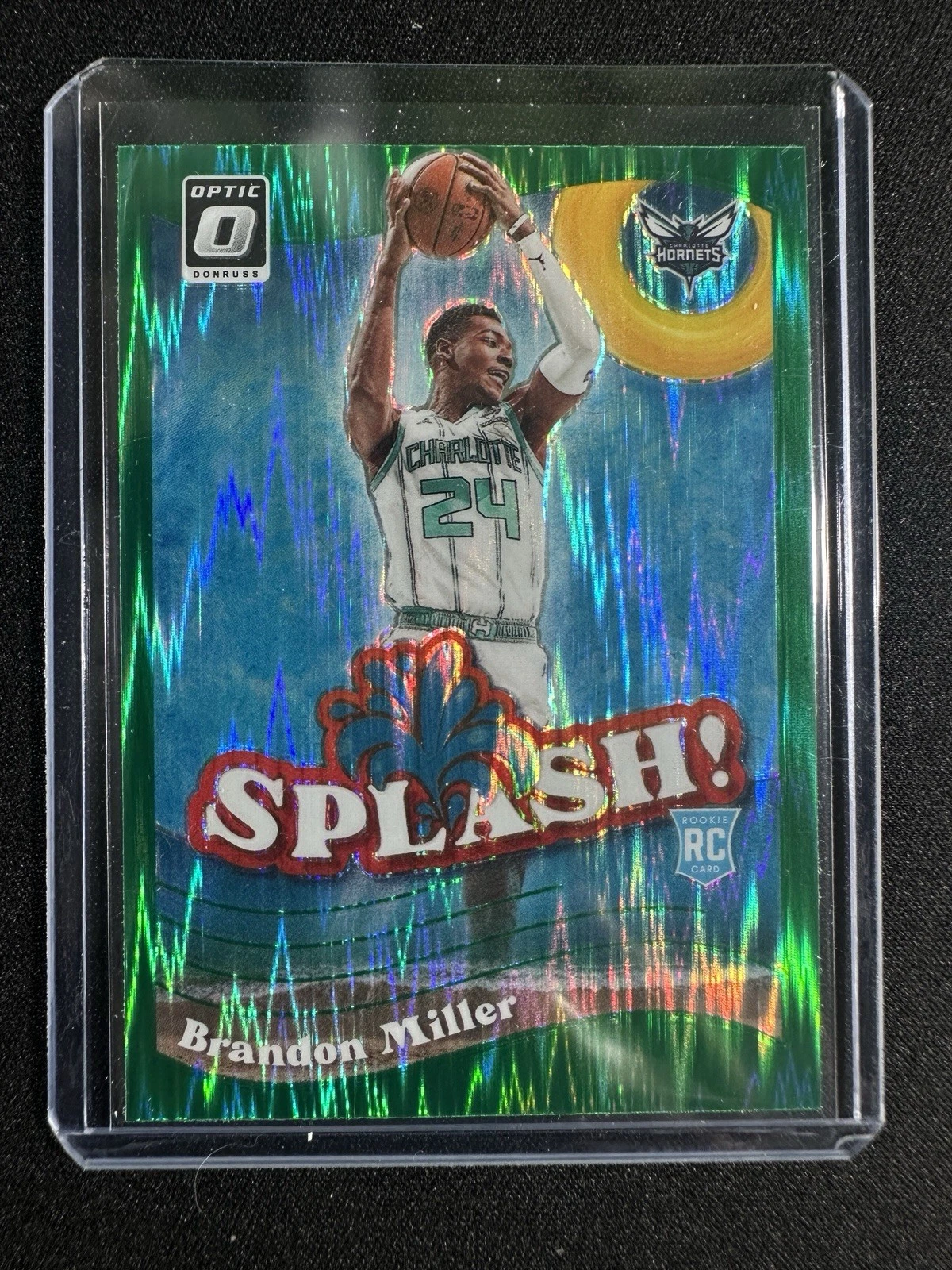 2023-24 Donruss Optic Brandon Miller Splash RC Green Shock Rookie #11
