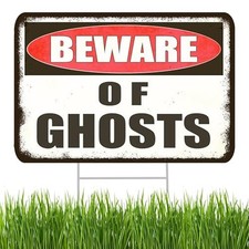 Large Beware Danger Keep Out Halloween Yard Sign Home Outdoor Lawn Decoration...