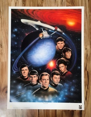 Star Trek First Family Keith Birdsong Signed Lithograph 659/1850 26x35 W/Folder
