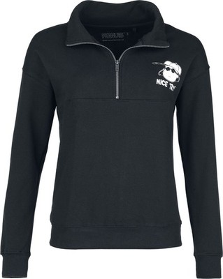 Peanuts Sweatshirt Damen Lucy - Attitude! - Troyer schwarz