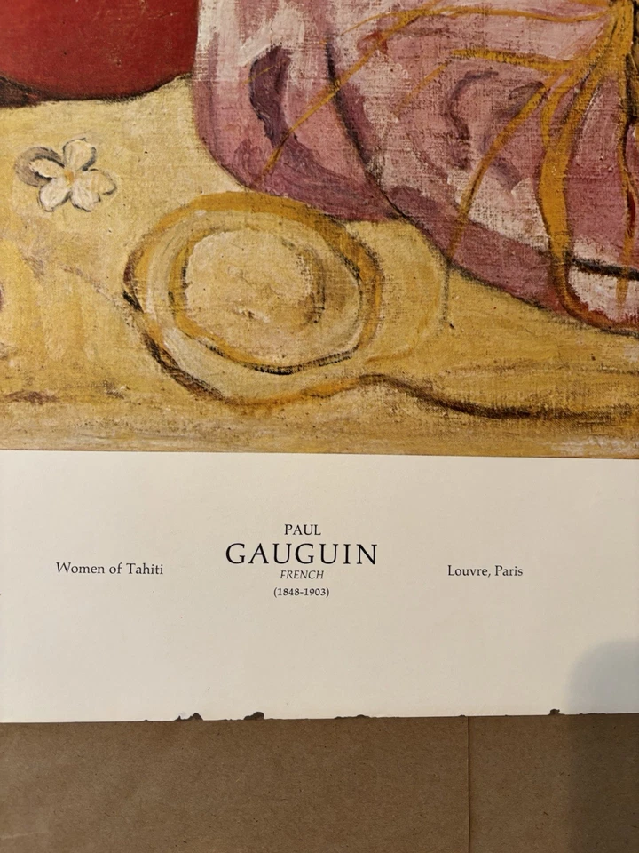 PAUL GAUGIN “Women Of Tahiti” Art Print RARE VINTAGE - Image 2 of 3