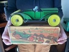 Antique Strauss tin litho Race Car wind-up 