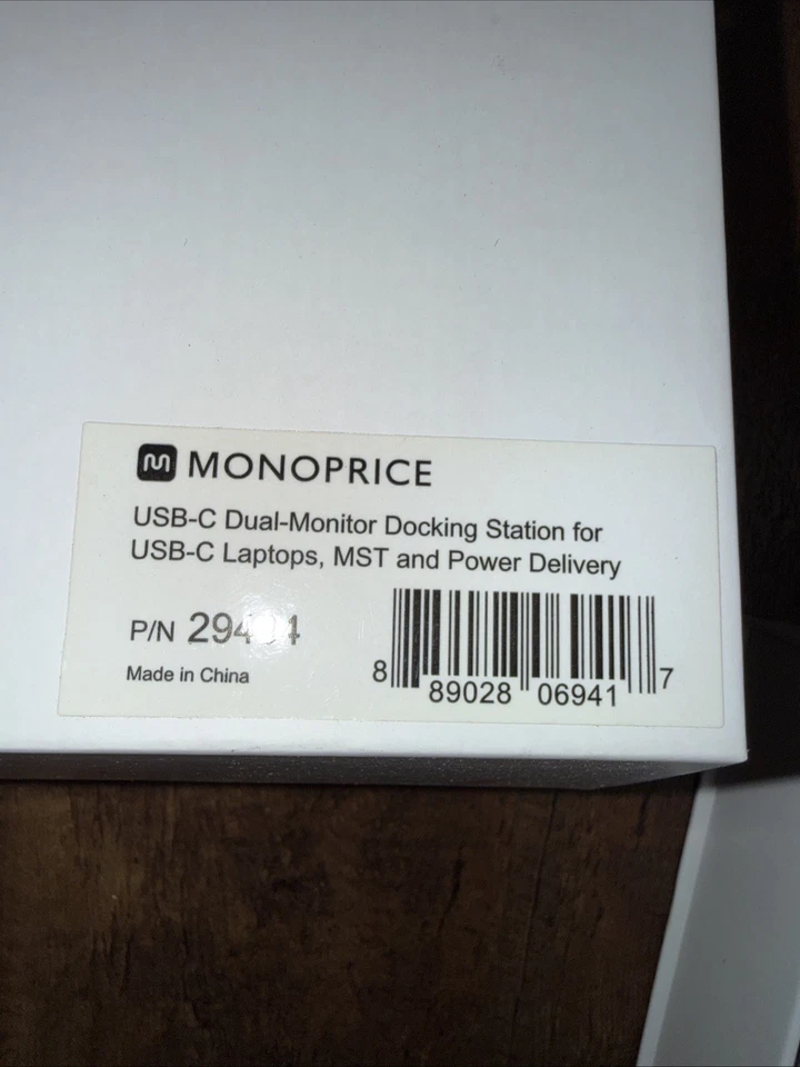 Estação de acoplamento MONOPRICE 29434 USB - C monitor duplo para notebooks USB-C MST e P - Imagem 3 de 3