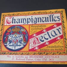 Ancienne étiquette bière Brie CHAMPIGNEULLES.