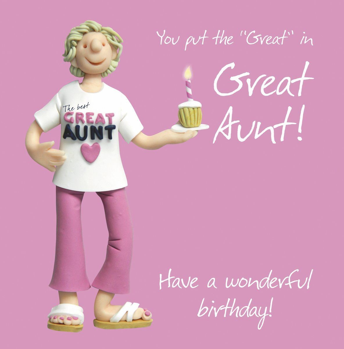 Birthday Card - Great Aunt Cupcake - One Lump Or Two