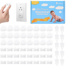 Baby Safety Outlet Covers 58 Pack - Childproof Plug Protectors for US Sockets