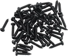 50Pcs Tuning Peg Tuning Key Screws, 11 x 2 mm Machine Heads Guitar 50Pcs-Black