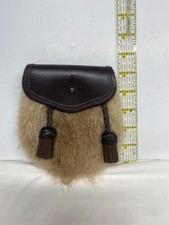 Scottish sporran, child's, badger front, plus belt