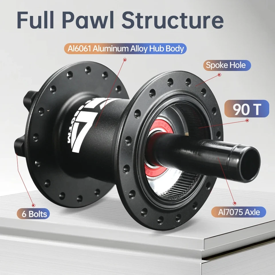 Buje de freno de disco 32 agujeros 6 trinquetes 180 clics MTB 135/142/148/141 mm 8-12 velocidades  Foto 4 de 4