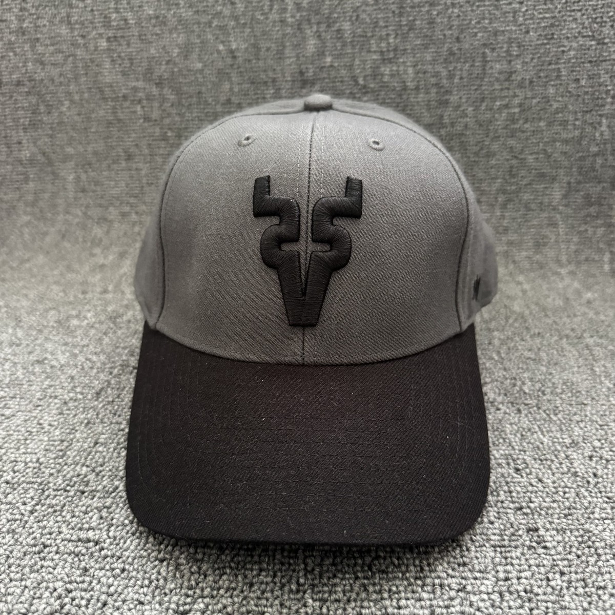 '47 Brand Sports Baseball Cap Strapback Gray Black Curved Brim Hat