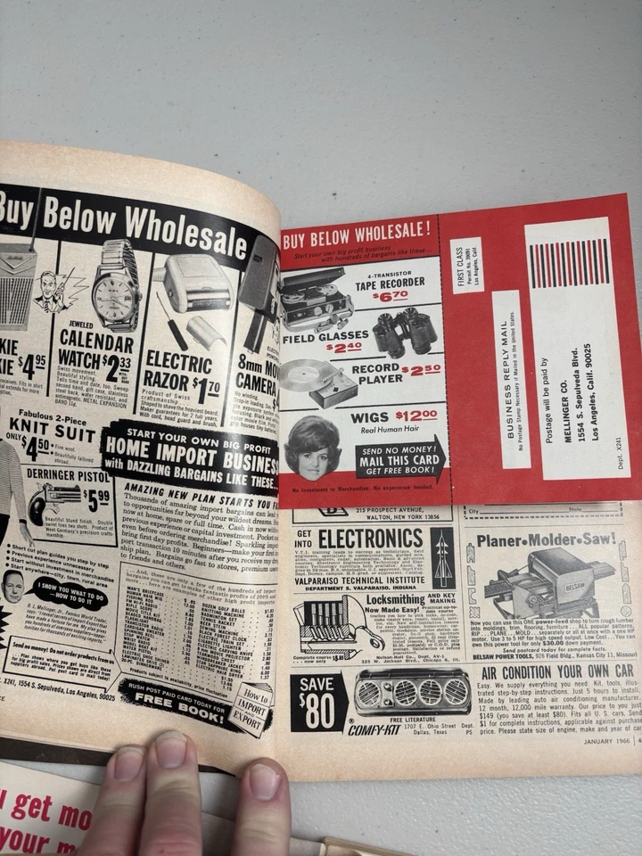 Lot Of Two Popular Science Magazines. Vintage 1966.  James Bond - Image 3 of 4