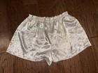 Victoria’s Secret Vintage Gold Label Pajama Short Set Ivory Satin Floral Large — photo 9